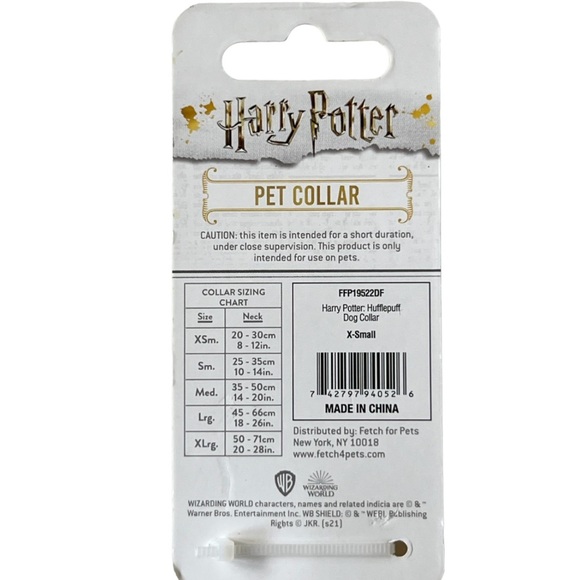 NWT Harry Potter Wizarding World Hufflepuff Pet Collar Size XS (8-12”) - Picture 8 of 10